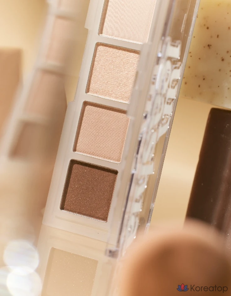 Палитра теней для век Unleashia Mood Shower Eye Palette, оттенок NO.1 Vanilla Shower, 3.5 г, 1 шт.
