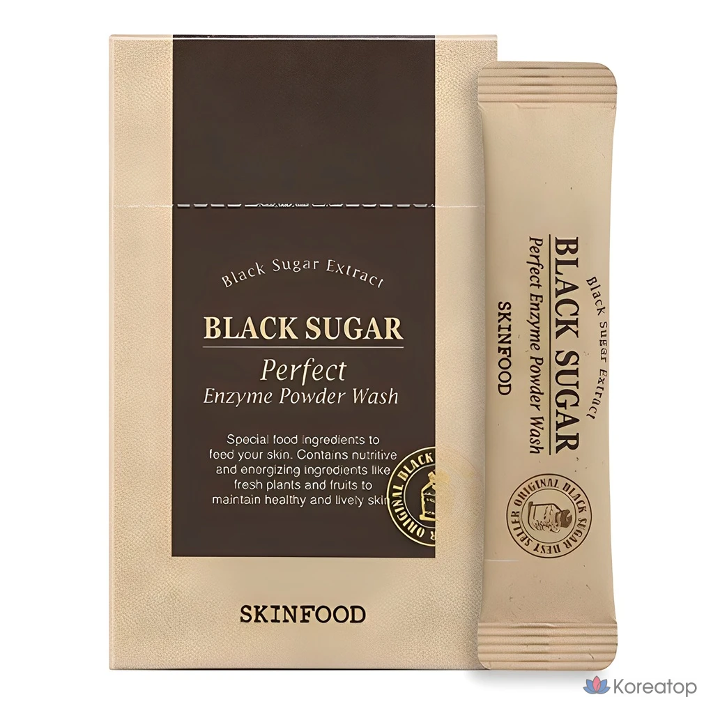 Пилинг-пудра для умывания Skinfood Black Sugar Perfect Enzyme Powder Wash, 36 г, 30 шт.