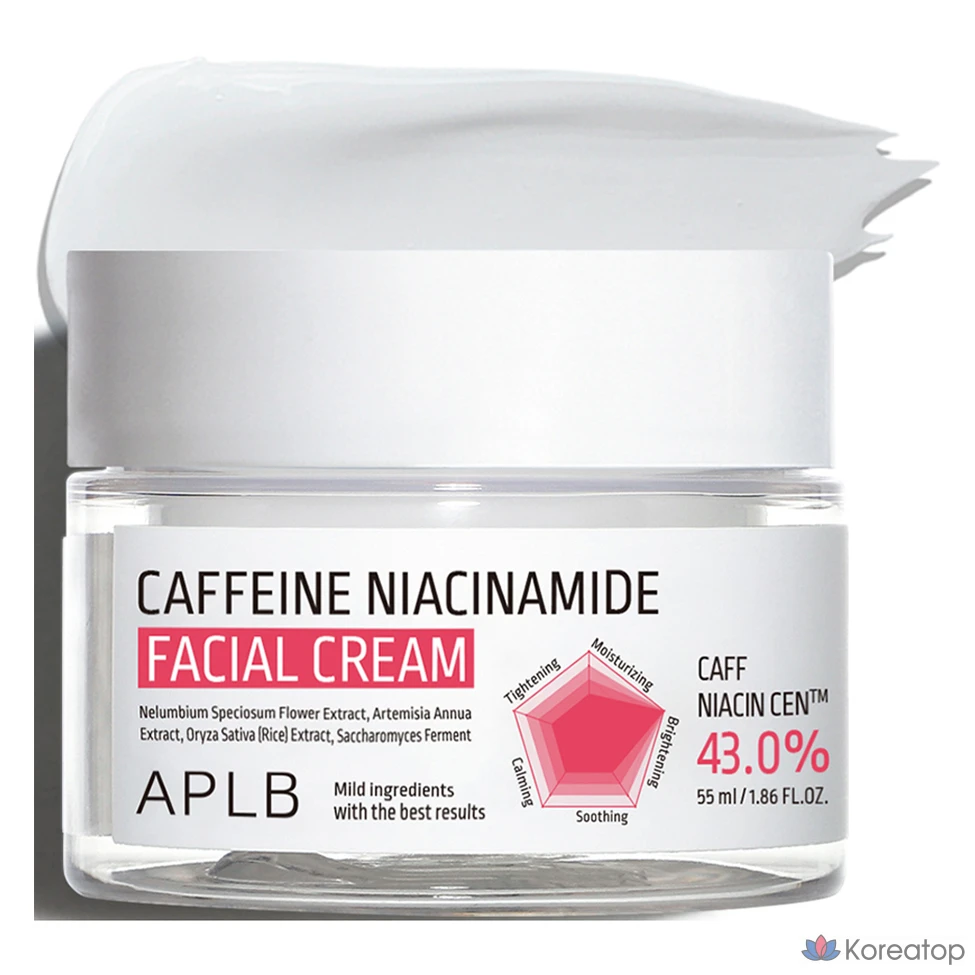 Крем для лица APLB Caffeine Niacinamide Facial Cream, 55 мл, 1 шт.