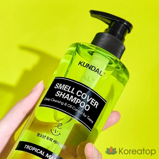 Шампунь Kundal All Day Smellcover Teenage Shampoo Tropical Mango, 1 л, 1 шт., фото 4