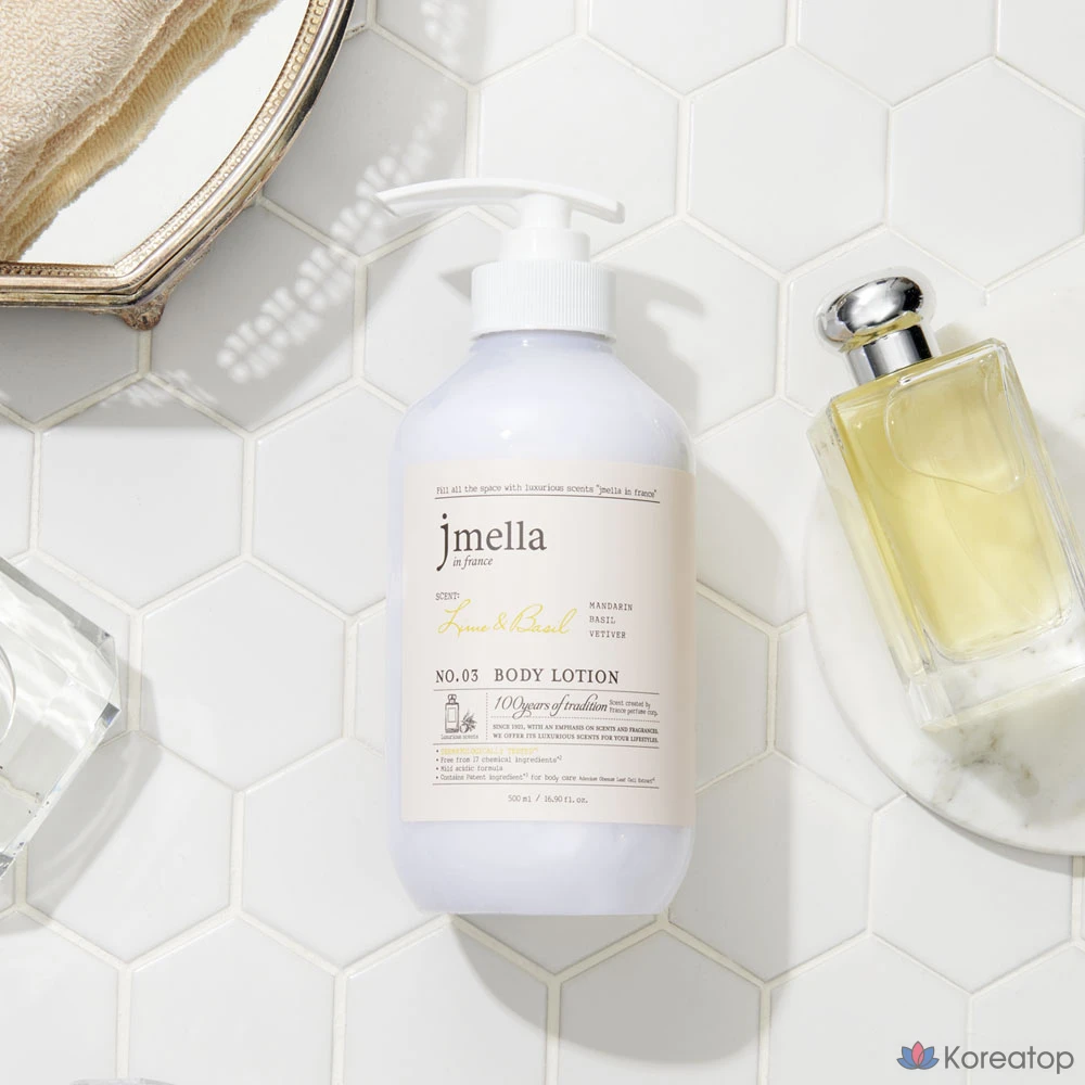 Лосьон для тела Jmella In France Lime &amp; Basil Body Lotion, цитрусовый аромат, 500 мл, 1 шт.