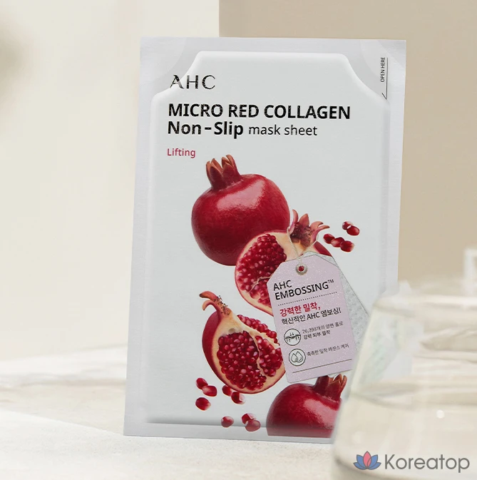 Тканевая маска для лица AHC Micro Red Collagen Fit Mask Sheet, 33 мл, 10 шт.