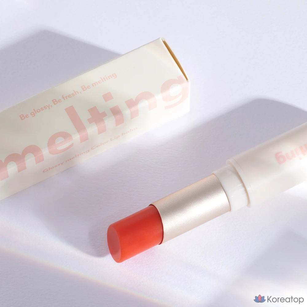 Бальзам для губ MERZY Glossy Melting Tinted Color Lip Balm, оттенок GL2 Tangerine Wish, 4 г, 1 шт.