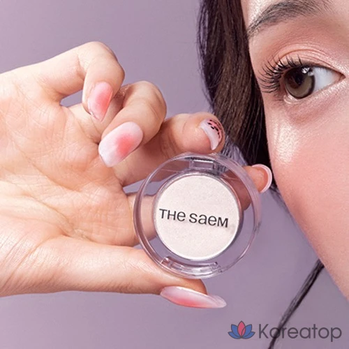 Тени для век The Saem Saemmul Single Shadow, оттенок PK03 Snow Flower Strawberry Sorbet, 1 шт., фото 6