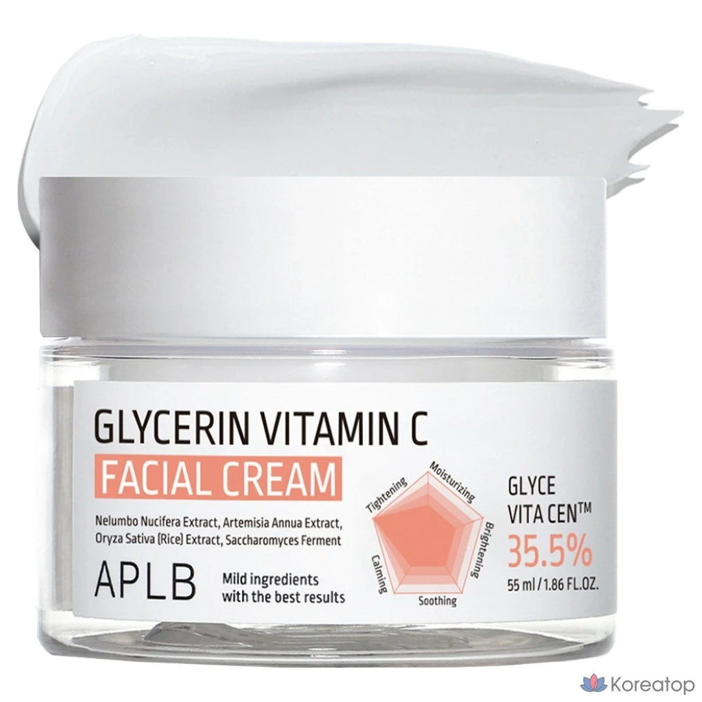 Крем для лица APLB Glycerin Vitamin C Facial Cream, 55 мл, 1 шт.