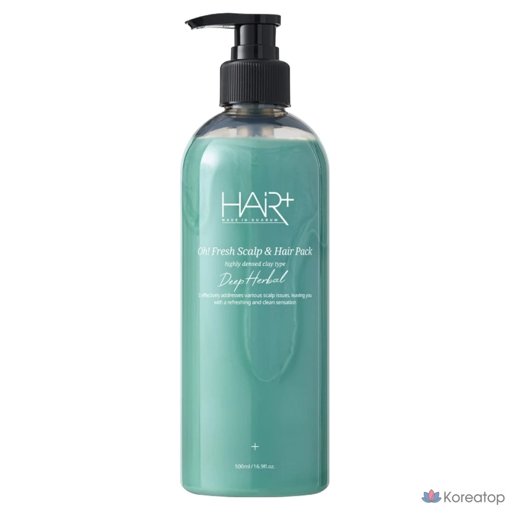 Маска для волос Hair Plus Offresh Deep Herbal Scalp &amp; Hair Pack Fresh Herb Green, 500 мл, 1 шт.