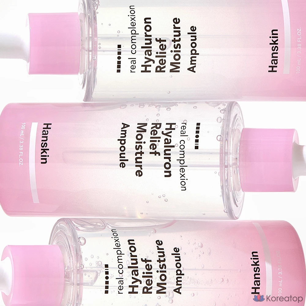 Ампульная сыворотка HANSKIN Real Complexion Hyaluron Relief Moisture Ampoule, 100 мл, 1 шт.