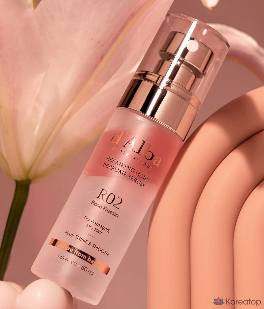 Сыворотка для волос d'Alba Professional Repairing Hair Perfume Serum, аромат Rose Freesia, 50 мл, 1 шт.