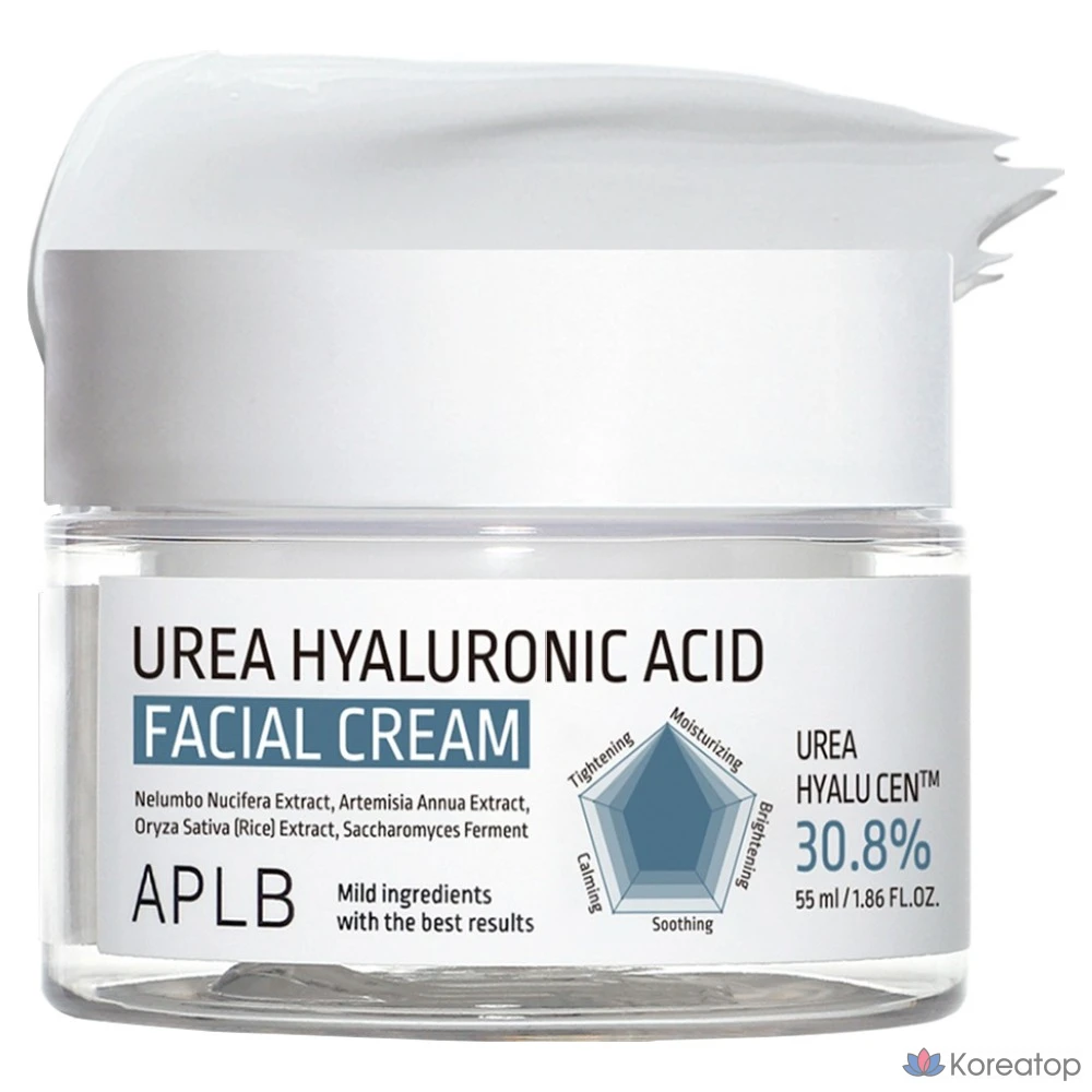 Крем для лица APLB Urea Hyaluronic Acid Facial Cream, 55 мл, 1 шт.