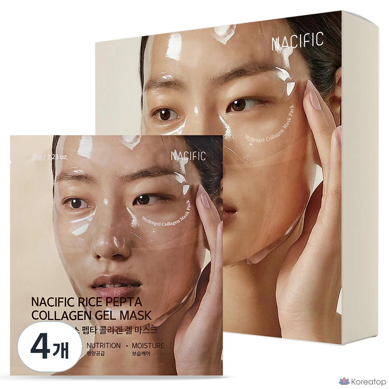 Гелевая маска для лица NACIFIC Rice Pepta Collagen Gel Mask, 16 шт.
