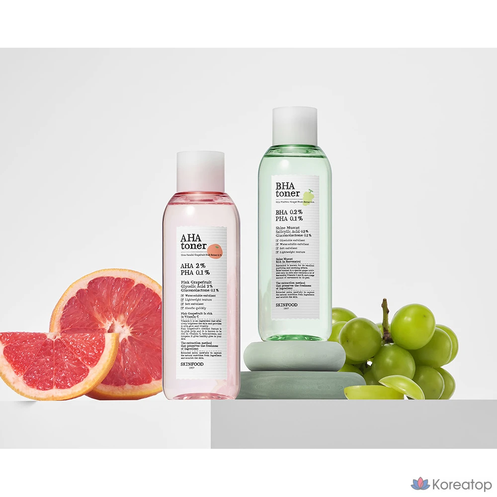 Тонер Skinfood Shine Muscat BHA Toner, 200 мл, 1 шт.