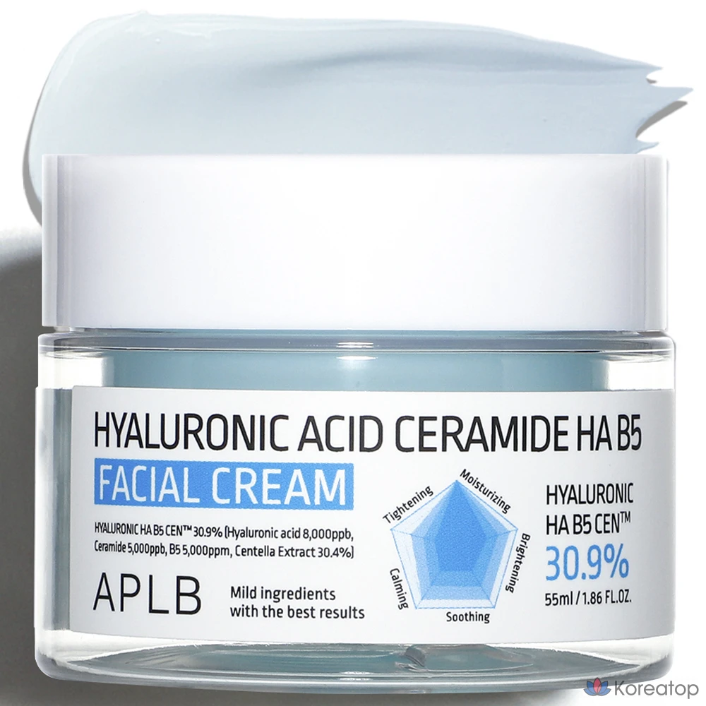 Крем для лица APLB Hyaluronic Acid Ceramide HA B5, 55 мл, 1 шт.