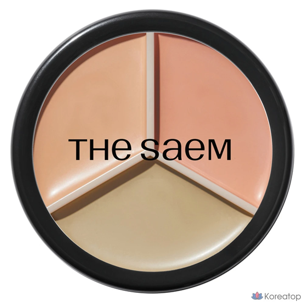 Консилер The Saem Cover Perfection Triple Pot Concealer, оттенок 01 Correct Beige, 13.5 г, 1 шт.
