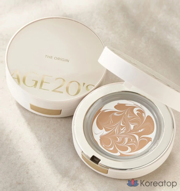 Кушон AGE 20S The Origin Essence Pact, оттенок 23 White Latte, 12.5 г, 2 шт.