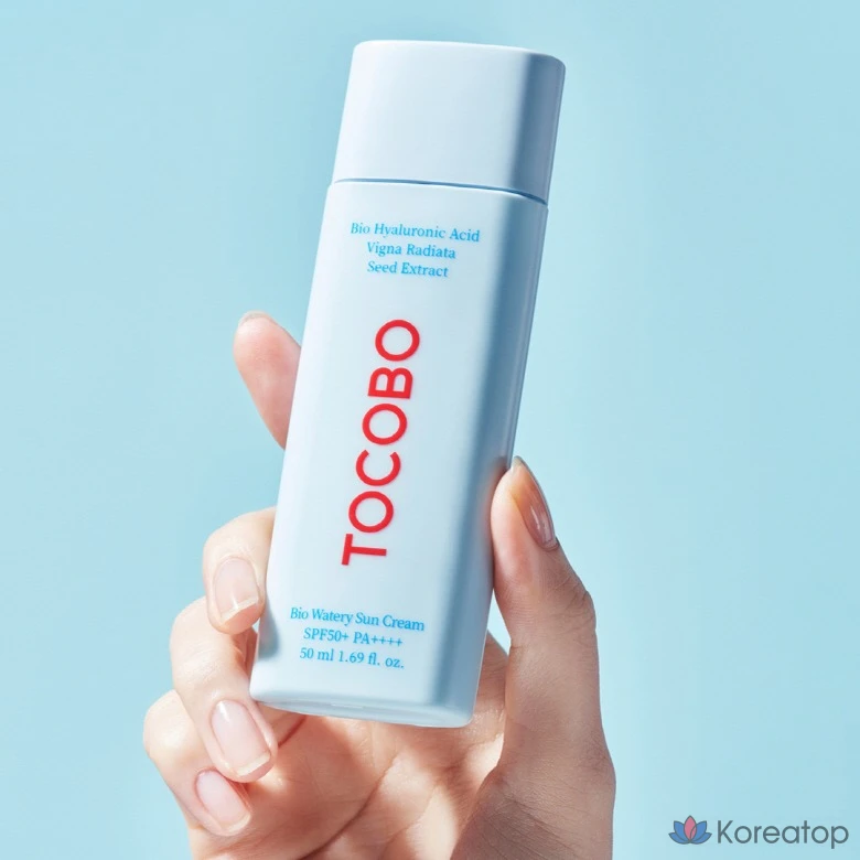 Набор для ухода Tocobo Bio Watery Sun Cream + Cica Calming Sun Serum SPF50+ PA++++ 2-piece Set, 50 мл + 10 мл, 2 шт., фото 7