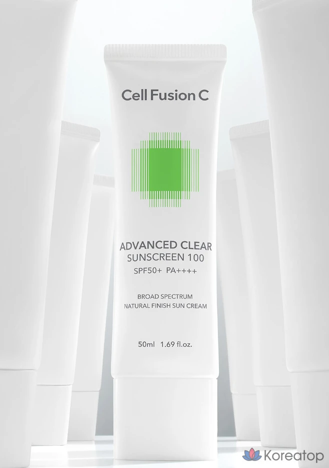 Солнцезащитный крем CELL FUSION C Advanced Clear Sunscreen 100 SPF 50+ PA++++, 50 мл, 1 шт., фото 8