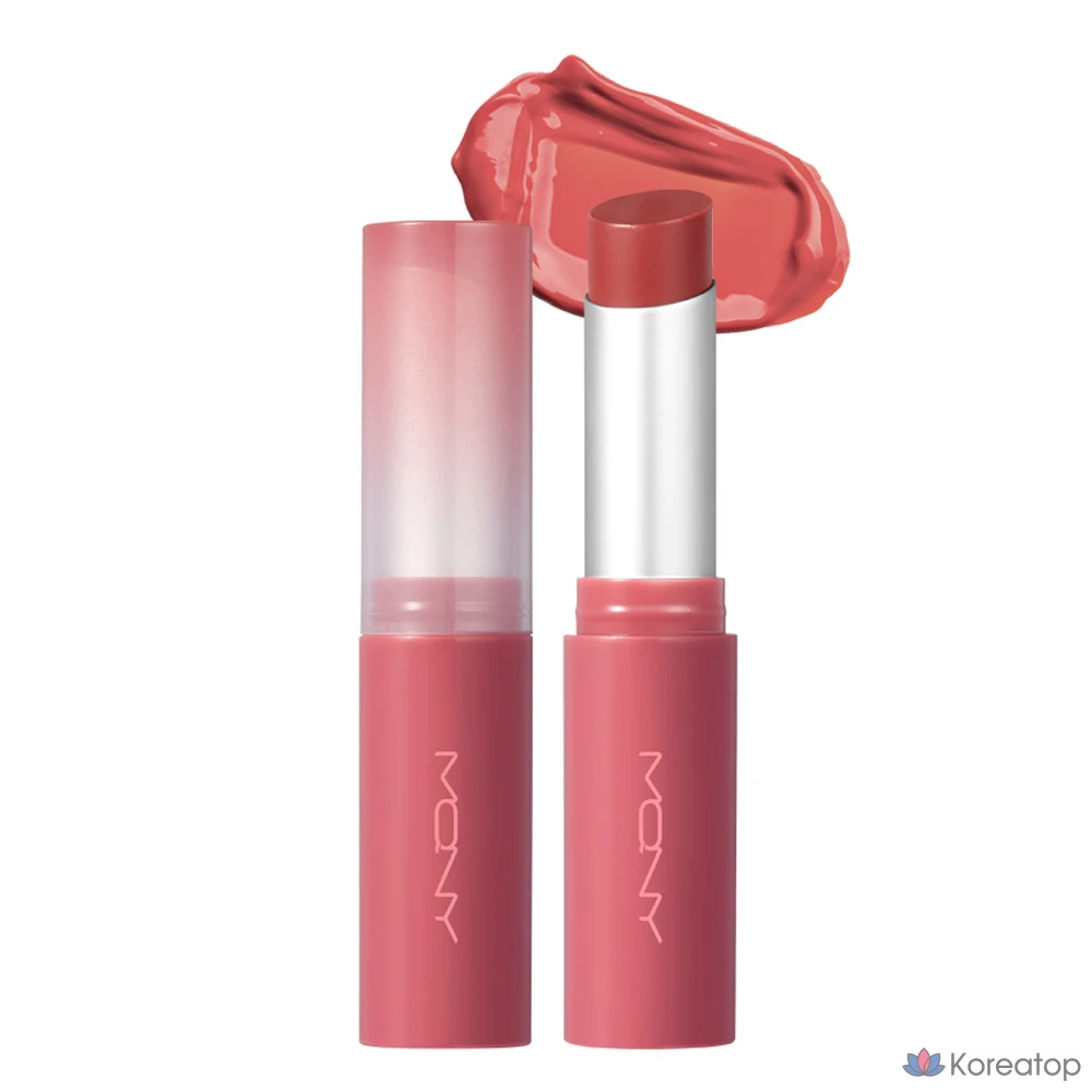 Губная помада Mqny Glow Melting Lipstick, оттенок 02 Nudy Apple, 3.5 г, 1 шт.