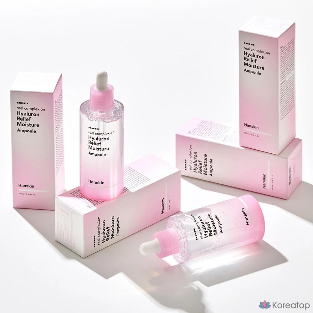 Ампульная сыворотка HANSKIN Real Complexion Hyaluron Relief Moisture Ampoule, 100 мл, 1 шт.