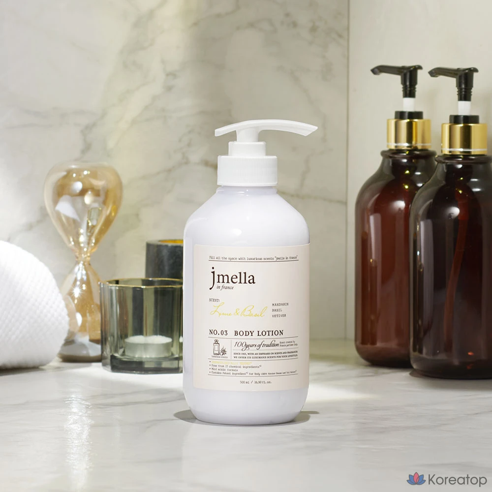 Лосьон для тела Jmella In France Lime &amp; Basil Body Lotion, цитрусовый аромат, 500 мл, 1 шт.