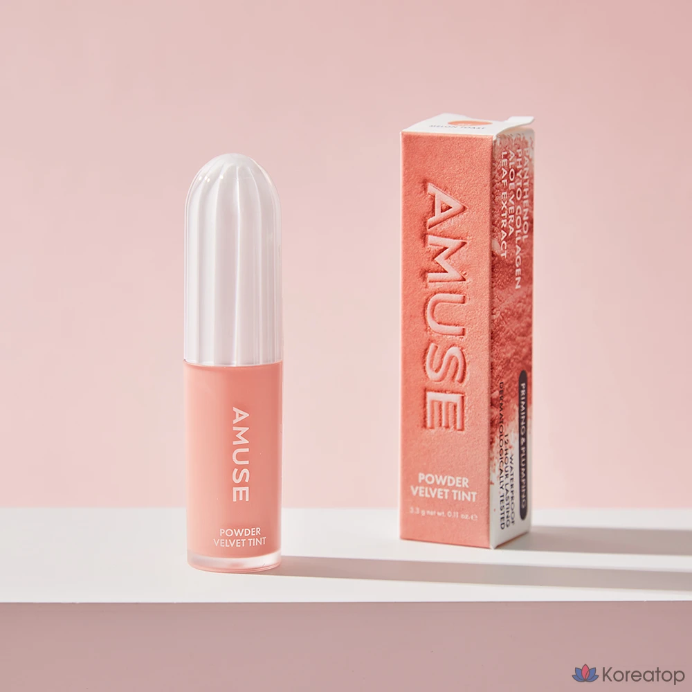 Тинт для губ AMUSE Powder Velvet Tint, оттенок 03 Melon Toast, 1 шт.