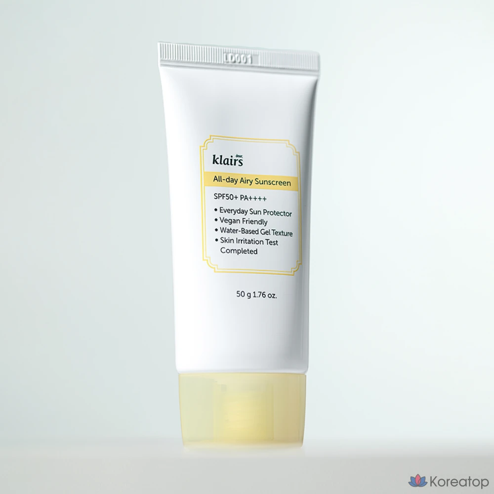 Солнцезащитный крем Dear, Klairs All Day Airy Sunscreen SPF50+ PA++++, 50 г, 1 шт.