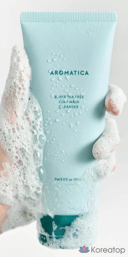 Очищающая маска-скраб Aromatica Super Tea Tree Clay Mask Cleanser, 150 мл, 1 шт.
