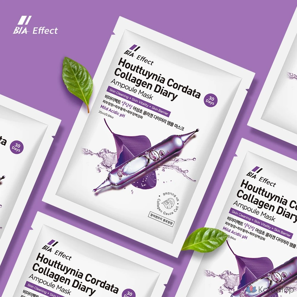 Тканевая маска для лица BIA EFFECT Centella Collagen Diary Ampoule Mask, 25 мл, 100 шт., фото 6