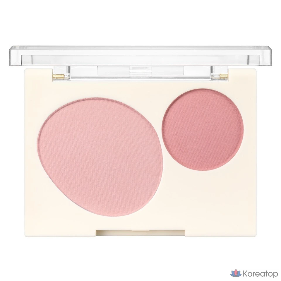 Блушер Giverny Fluffy Dual Blusher, оттенок 02 Rosy Beige, 7.4 г, 1 шт.