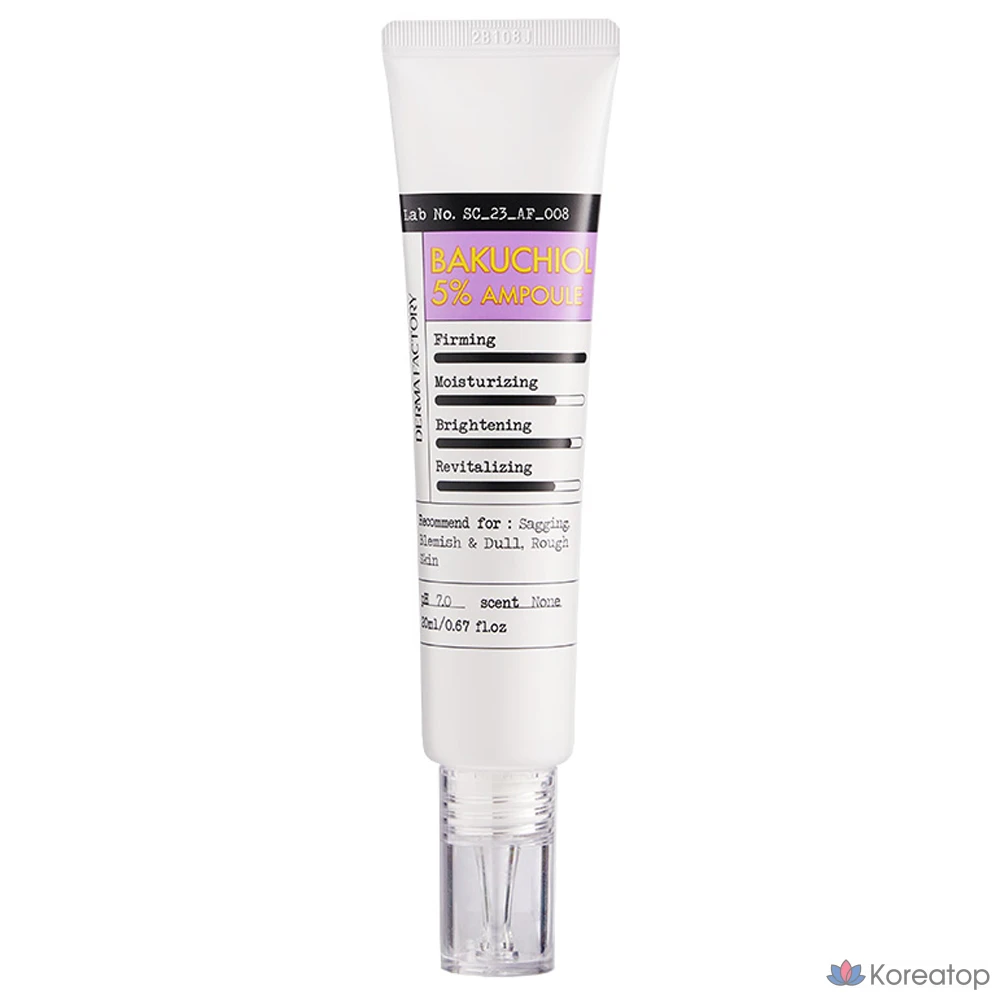 Ампульная сыворотка Derma Factory Bakuchiol 5% Ampoule, 20 мл, 1 шт.
