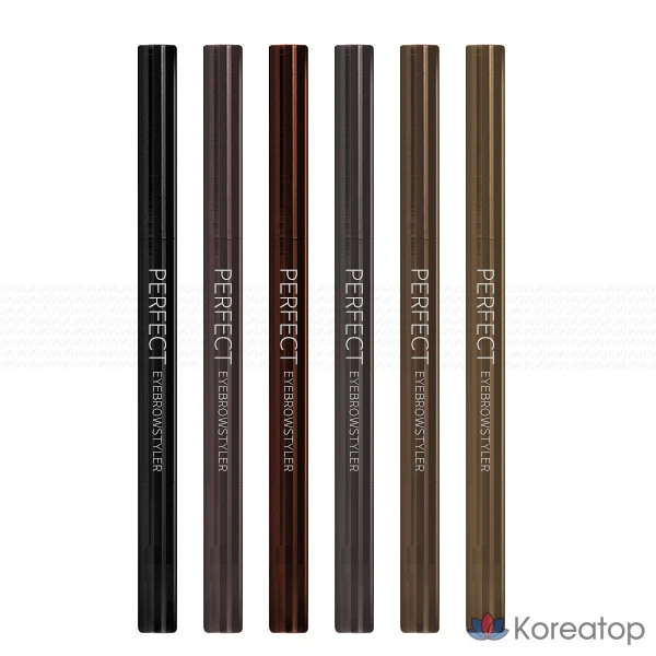 Карандаш для бровей Missha Perfect Eyebrow Styler Auto Pencil, оттенок Gray, 0.35 г, 1 шт.