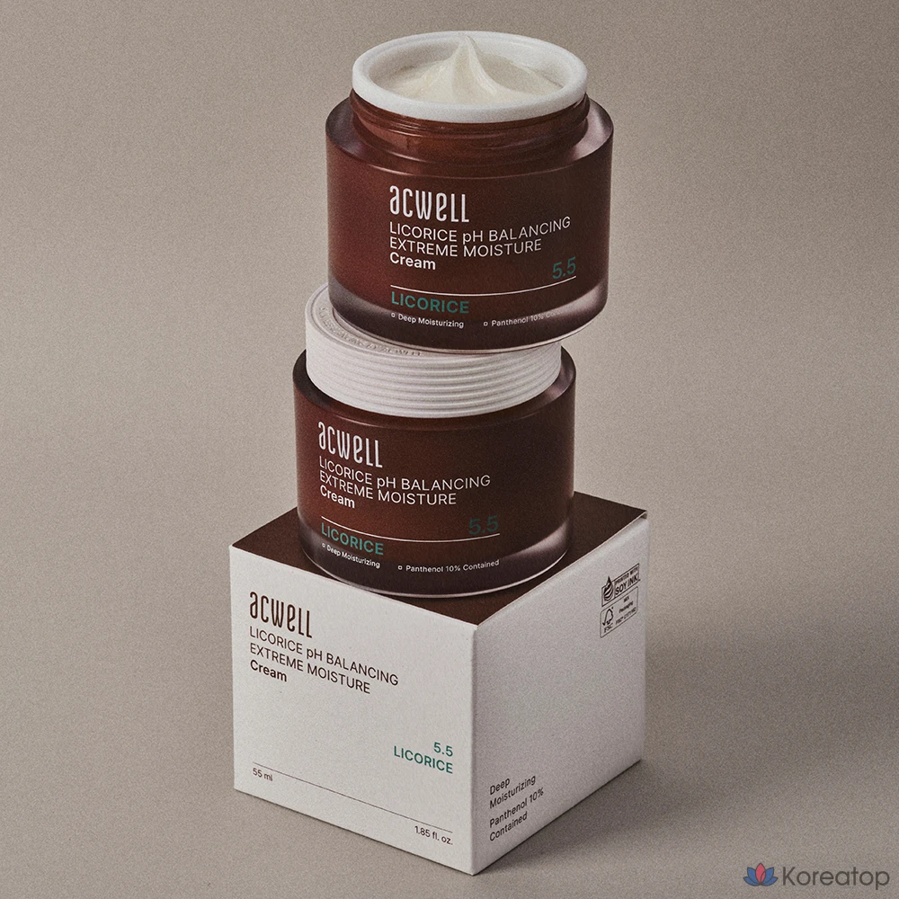 Крем для лица Acwell Licorice pH Balancing Extreme Moisture Cream, 55 мл, 1 шт.