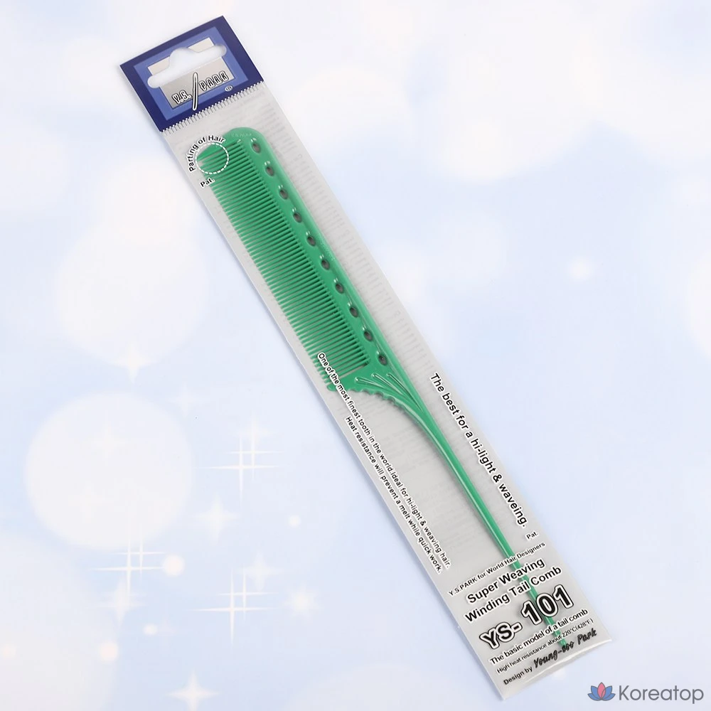 Расческа-хвостик для укладки Y.S. Park Professional Iron Tail Comb, Green, 1 шт.