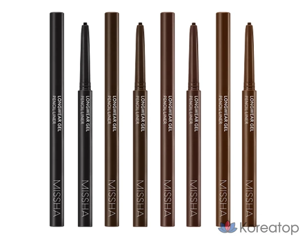 Подводка для глаз Missha Long Wear Gel Pencil Liner, оттенок Pecan Brown, 0.14 г, 1 шт.