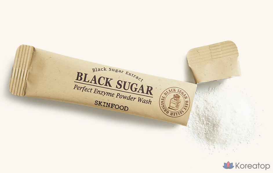 Пилинг-пудра для умывания Skinfood Black Sugar Perfect Enzyme Powder Wash, 36 г, 30 шт.