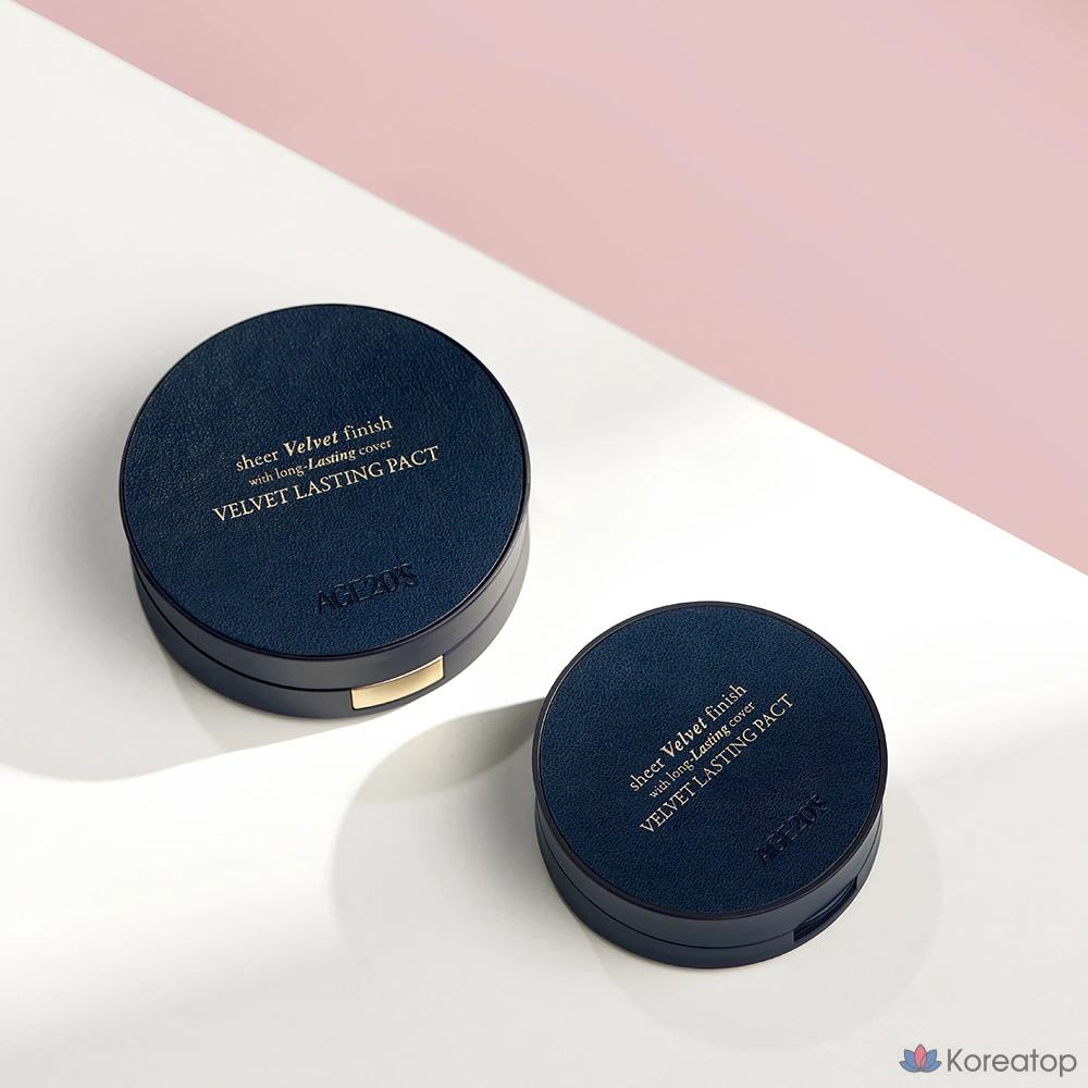 Пудра-компакт AGE 20S Velvet Lasting Mini Pact, оттенок 21C Light, 7 г, 1 шт.
