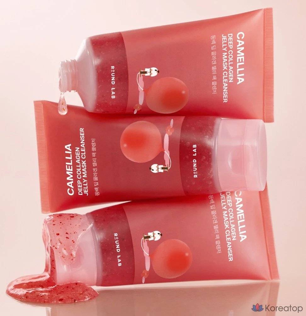 Гель-очищающее средство Round Lab Camellia Deep Collagen Jelly Pack Cleanser, 150 мл, 1 шт.