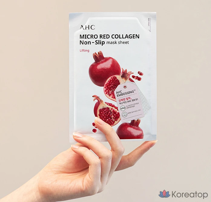 Тканевая маска для лица AHC Micro Red Collagen Fit Mask Sheet, 33 мл, 10 шт.