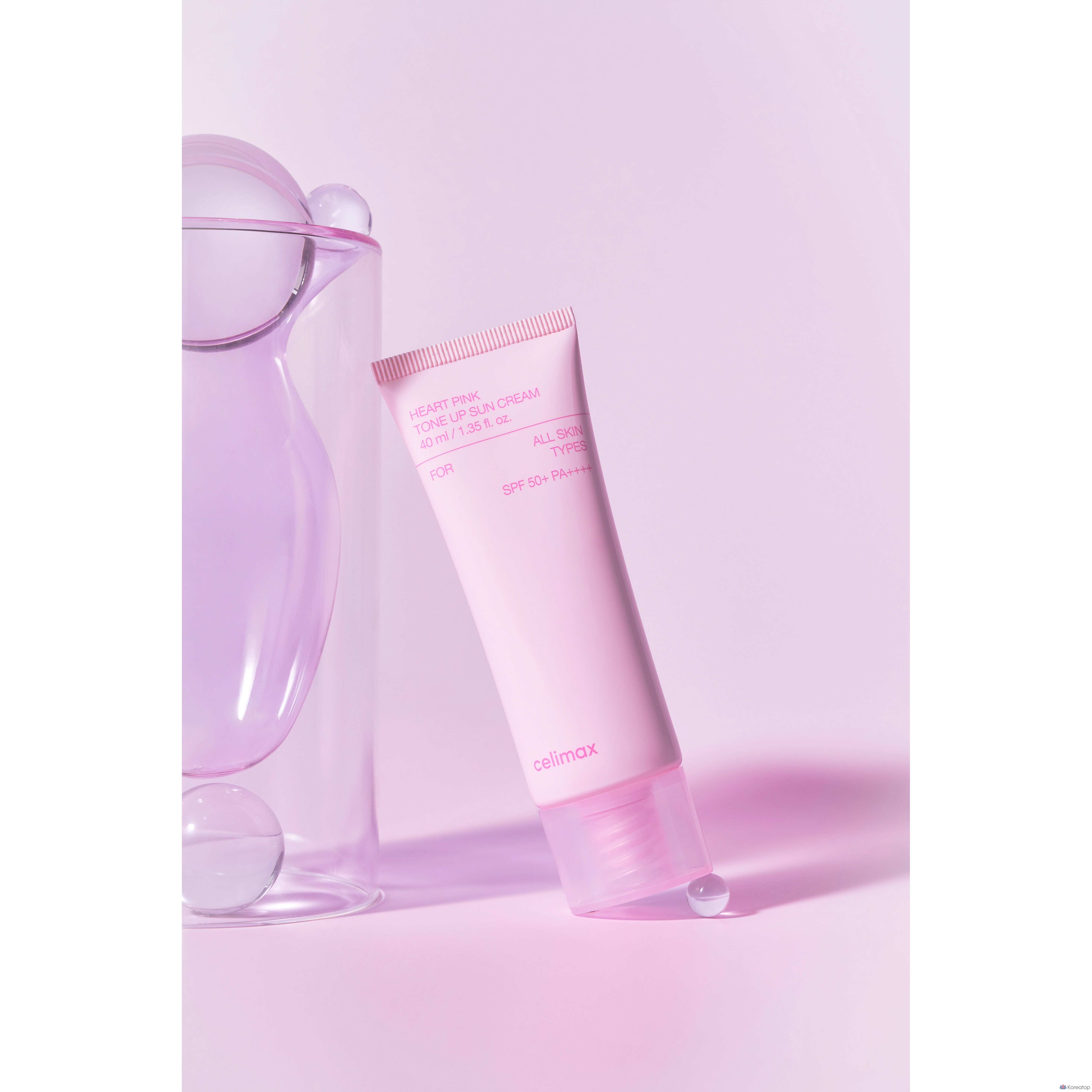 Солнцезащитный крем Celimax Heart Pink Tone Up Sun Cream SPF50+ PA++++, 40 мл, 1 шт.