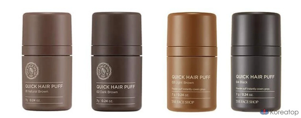 Пудра для волос The Face Shop Quick Hair Puff, оттенок 04 Black, 7 г, 1 шт., фото 5