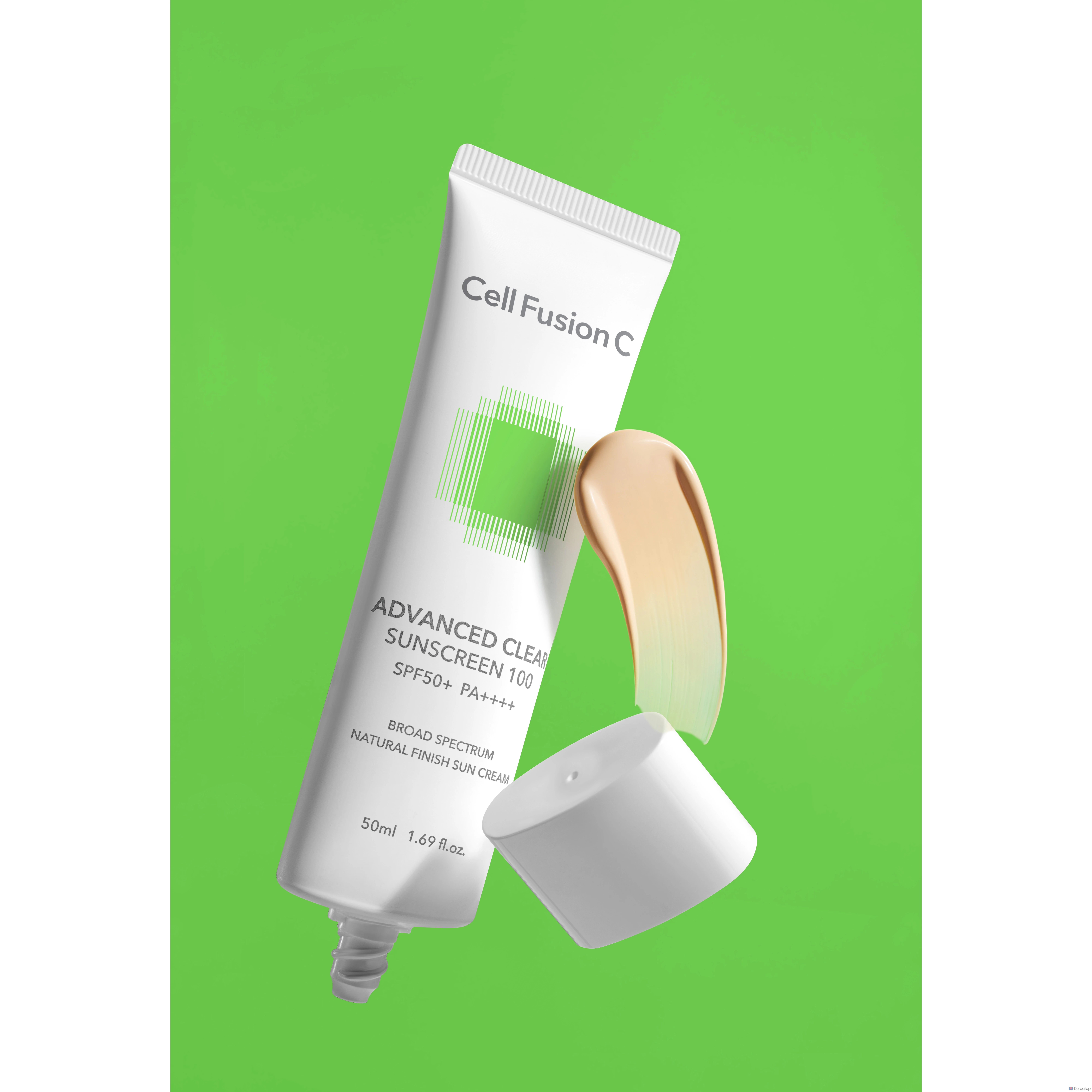 Солнцезащитный крем CELL FUSION C Advanced Clear Sunscreen 100 SPF 50+ PA++++, 50 мл, 1 шт., фото 9