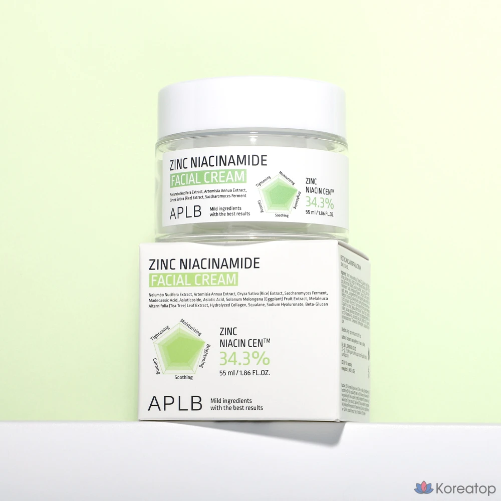Крем для лица APLB Zinc Niacinamide Facial Cream, 55 мл, 1 шт.