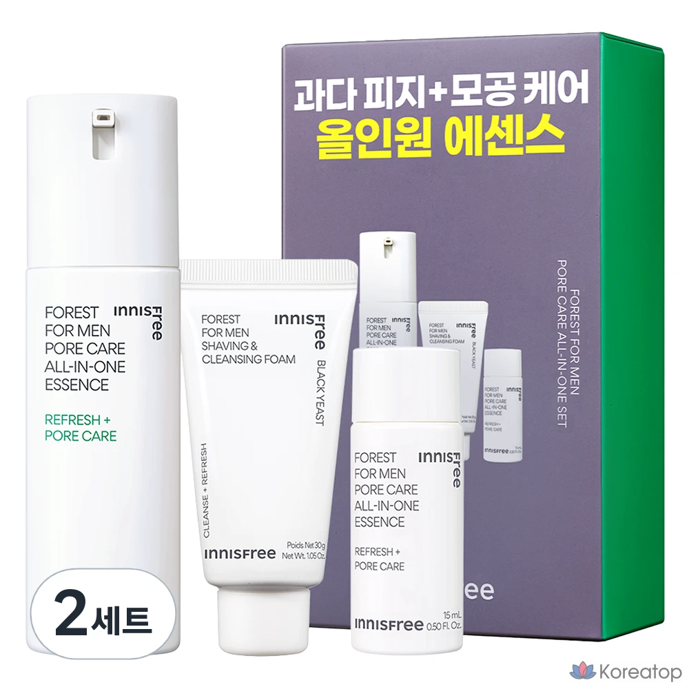 Набор для ухода Innisfree Forest For Men All-in-One 3-piece Set, 2 шт.