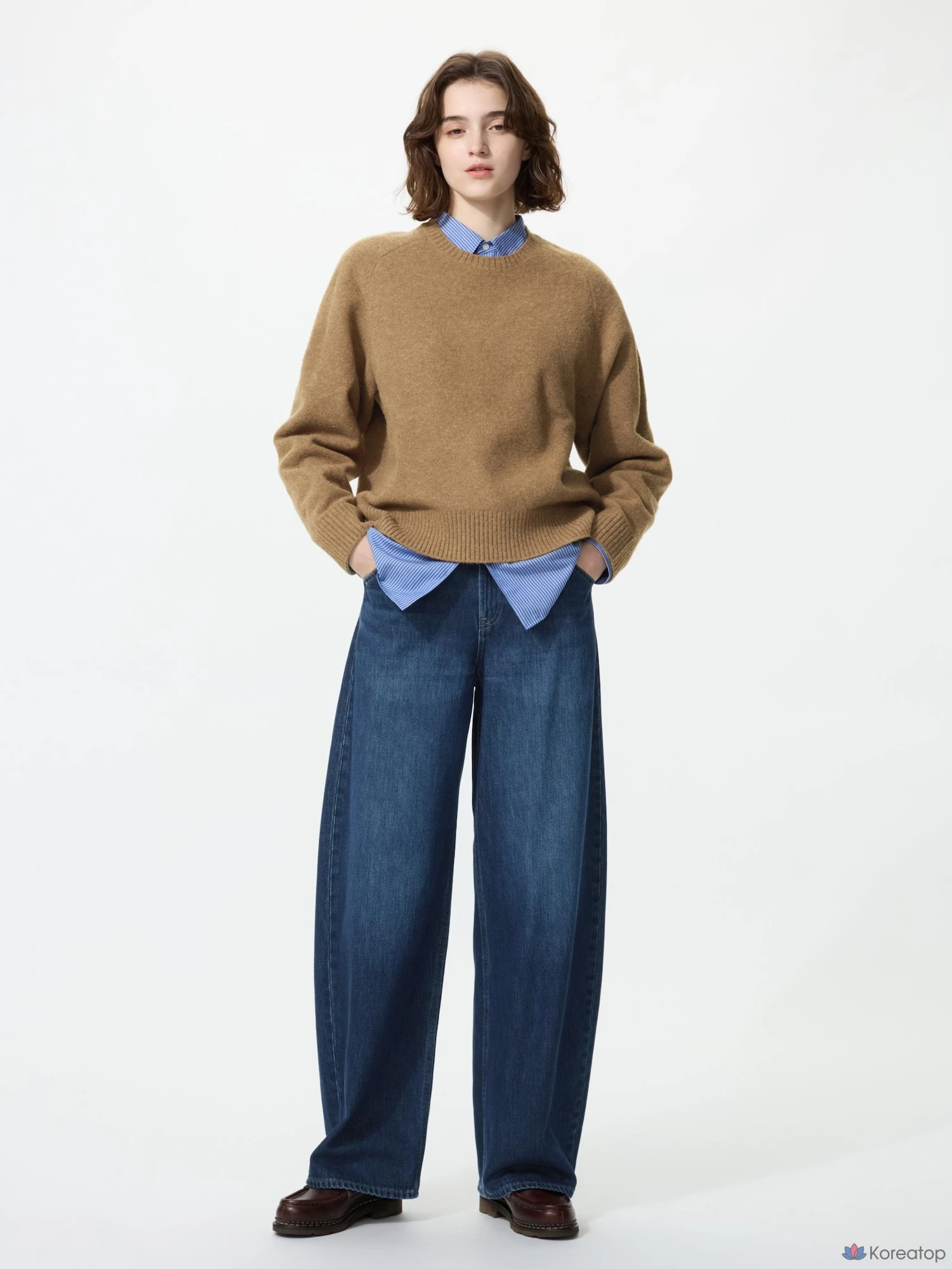 Джинсы Uniqlo Baggy Barrel Leg Jeans, длина 80 см