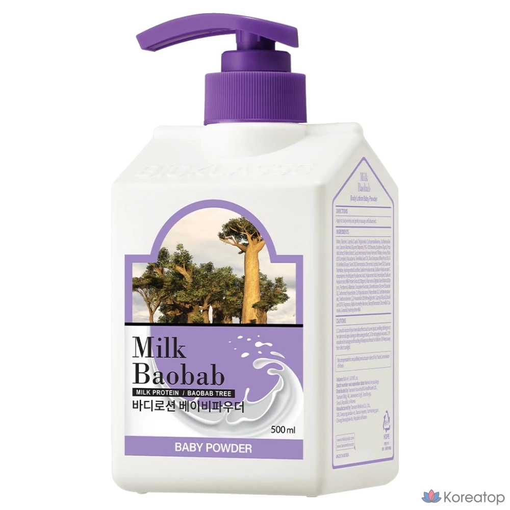 Лосьон для тела Milk Baobab Body Lotion, аромат Baby Powder, 500 мл, 1 шт.