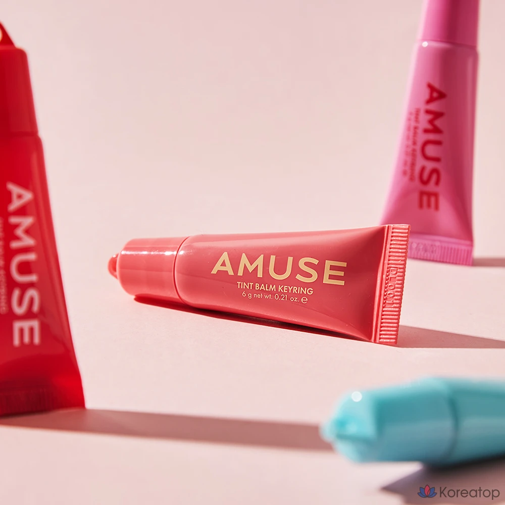 Тинт-бальзам для губ AMUSE Tint Keyring Lip Balm, оттенок 03 Healthy Cherry, 6 г, 1 шт.