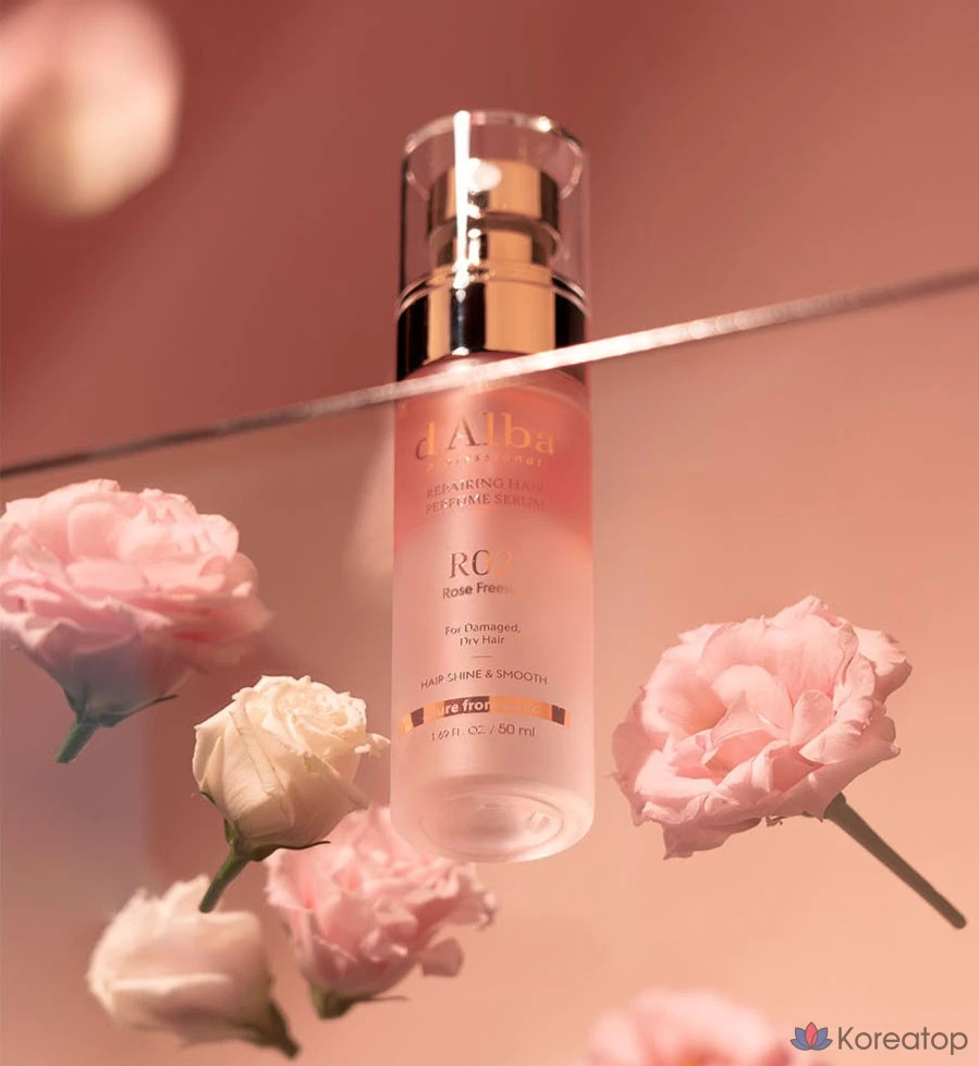 Сыворотка для волос d'Alba Professional Repairing Hair Perfume Serum, аромат Rose Freesia, 50 мл, 1 шт.