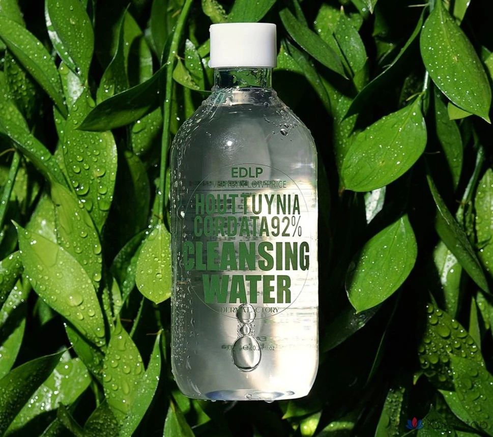 Очищающий мицеллярный тонер Derma Factory EDLP Houttuynia Cordata 92% Low pH No-Wash Micellar Cleansing Water, 300 мл, 1 шт.
