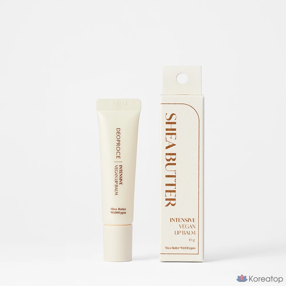 Бальзам для губ Deoproce Shea Butter Intensive Vegan Lip Balm, 10 г, 1 шт.