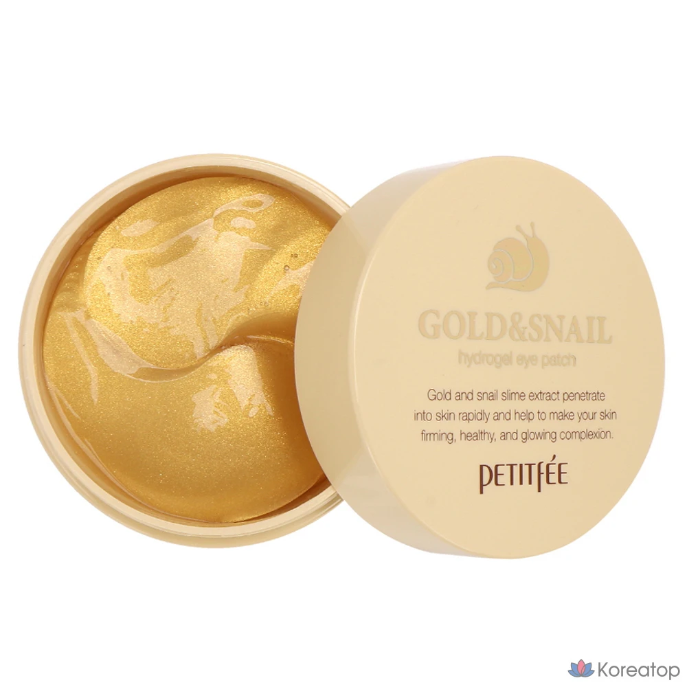 Патчи для глаз Petitfee Gold &amp; Snail Hydrogel Eye Patch, 60 шт.