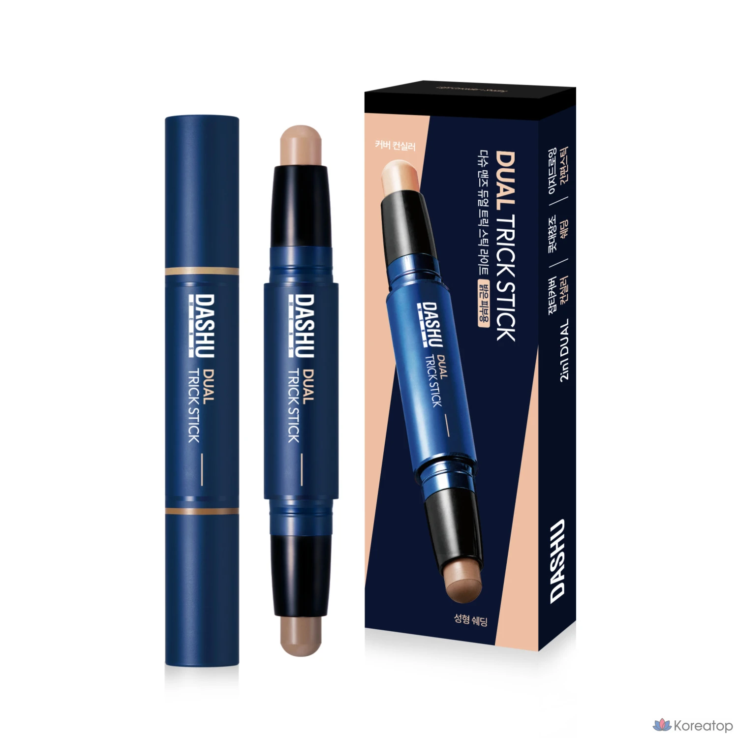 Стик для лица DASHU Men's Dual Trick Stick, оттенок Light, 3.4 г, 1 шт., фото 2